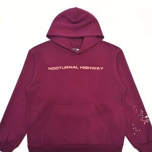 Purple Sweater with Minimalist Text Design